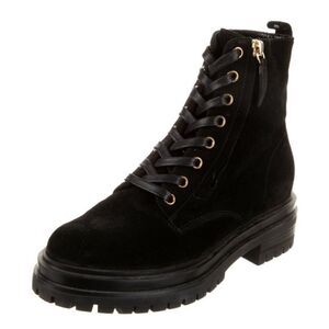 Gianvito Rossi Turon black suede combat lug sole ankle boots Euro‎ 36 US size 5